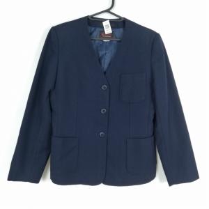 イートン 上着 カンコー 冬物 女子 学生服 中学 高校 紺 制服 中古 ランクC NA8754