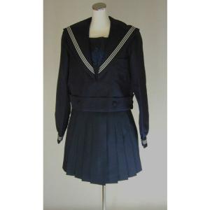 東京成徳大学付属高校制服 夏セーラー服 スカート上下セット165A 