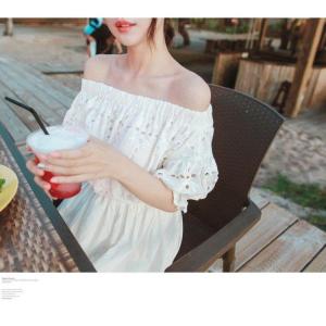 白 ワンピース オフショルの商品一覧 通販 Yahoo ショッピング