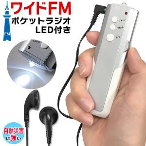 /定形外 ラジオ 小型 ワイドFM対応 電池式 オートスキャン選局