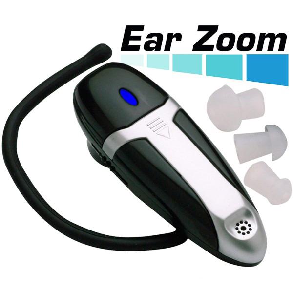 パワフル集音器 Ear Zoom 高音質 全方向性マイク内蔵 左右兼用 フレキシブル耳かけフック イ...