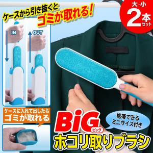 /定形外 ホコリ取り 洋服ブラシ 大小2個セット ゴミ取りケース付き