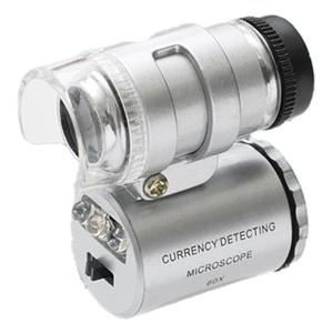 マイクロスコープ 高倍率 60倍 ハンディ 顕微鏡 LED照明・UVライト搭載