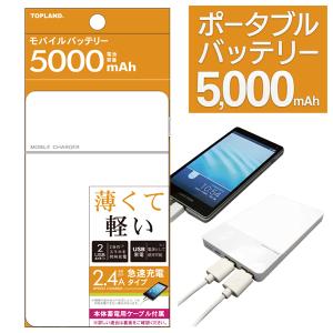 / モバイルバッテリー 5000mAh 充電器 スマホ タブレット