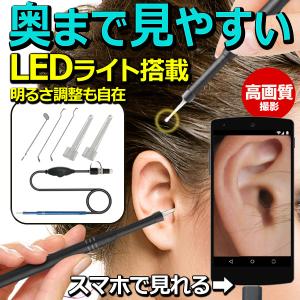 耳かき カメラ LEDライト スマホ対応 高画質 USB電源 イヤースコープ 防水 耳掃除 スコープ付き カメラ付き耳かき 送料無料/メール便 TS◇ カメラ付耳かきRS｜TOP1!プライス