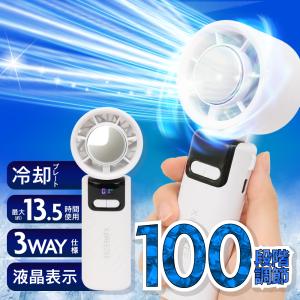 【2026年/瞬間冷却】冷却プレート 強力ハンディファン 卓上 首掛け 液晶付き ストラップ/カラビナ付 手持ち 充電式 折りたたみ軽量 /60N◇ 冷却プレート付ファン