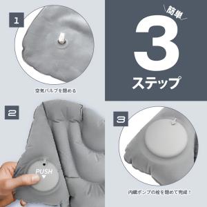 エアークッション 腰枕 エアポンプ内蔵 飛行機...の詳細画像3