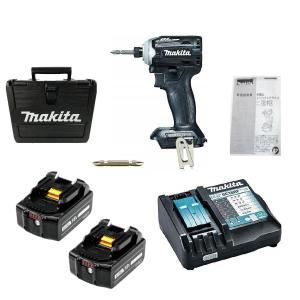 TD171DRGXB 互換バッテリーセット マキタ 充電式 インパクトドライバ 黒 ブラック 18V 6.0Ah 互換バッテリー2個セット セット新品 makita BL1860B TD172 前継