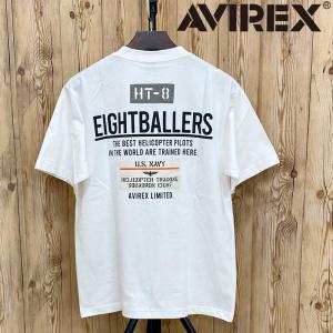 AVIREX アヴィレックス EIGHT BALLERS STENCIL PATCH 半袖Tシャツ アビレックス トップス メンズ ブランド｜topism