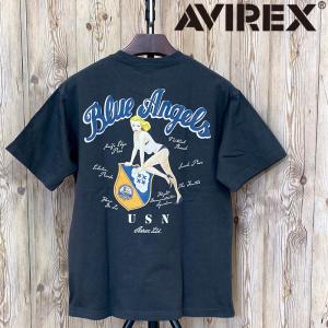 AVIREX アヴィレックス BLUE ANGELS PINUP GIRL 半袖Tシャツ アビレックス トップス メンズ ブランド｜topism