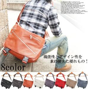 ショルダーバッグ メンズ バッグ メッセンジャーバッグ フェイクレザー