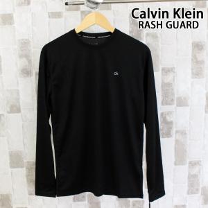 Calvin Klein カルバンクライン CK アイコン ワンポイント ラッシュガード メンズ 長袖 水着 吸水速乾 ドライ 紫外線対策 UVカット Tシャツ ロンT 水着｜topism