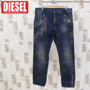 DIESEL ディーゼル デニム メンズ JOGG JEANS 3WAY ストレッチ ダメージ ジョグデニム ジーンズ テーパード スウェットデニム KROOLEY-069NP メンズブランド｜topism