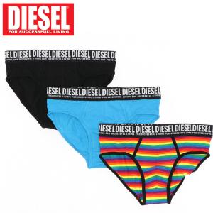 DIESEL ディーゼル 3点組 ロゴ入り ブリーフパンツ「IDSLSKWVDAZS」インナー 下着 メンズ ブランド｜topism