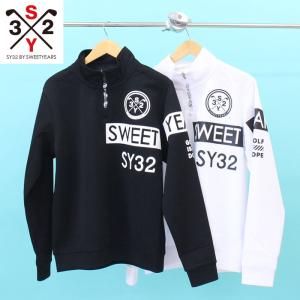 SY32 ゴルフ トップス ハーフジップシャツ メンズ ゴルフフエア 長袖