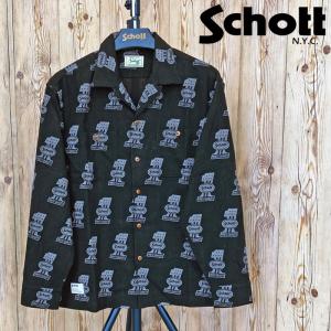 Schott N.Y.C（ショット） Schott ワーク シャツ 半袖 チェーン 刺繍