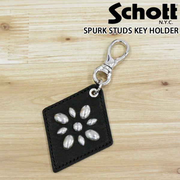 Schott ショットSPURK STUDS KEY HOLDER スパークスタッズ キーホルダー ...
