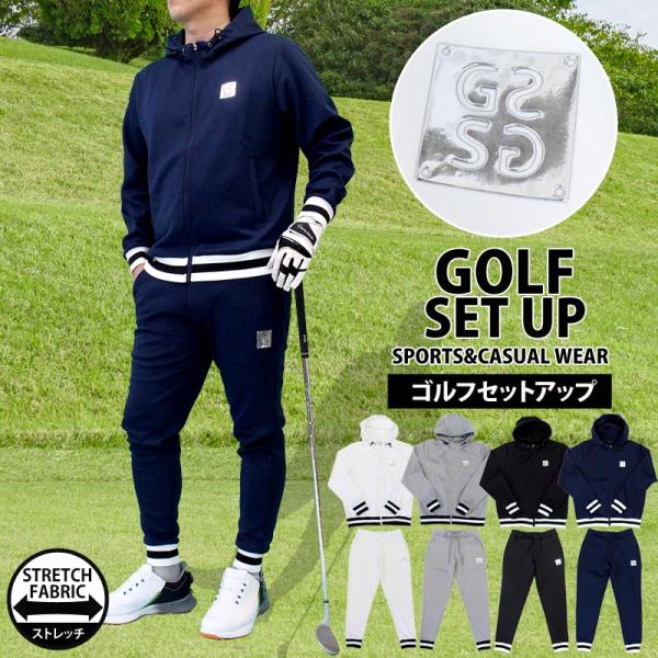 ゴルフウェア メンズ 上下セットアップ GIORNO SEVEN ジョルノセブン ジップアップパーカ...