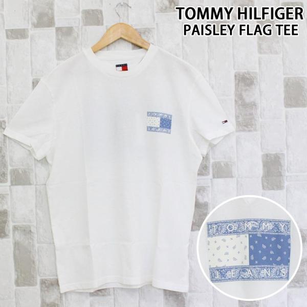 TOMMY HILFIGER トミー ヒルフィガー TJM ペイズリーフラッグバックプリントTシャツ...