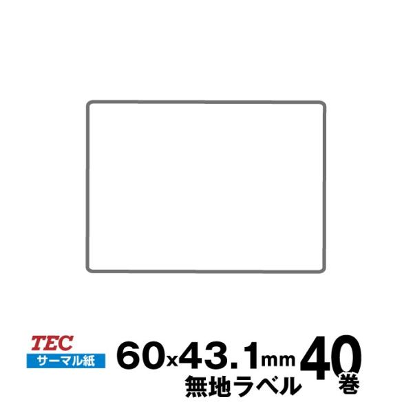 TEC(テック)純正 KP-20/KP-30 標準ラベル 10019041665 サーマル紙　サイズ...