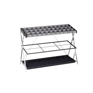 【車上渡し】ミヅシマ工業 鍵付折リ畳ミ式傘立テ XD-44 (2310270)