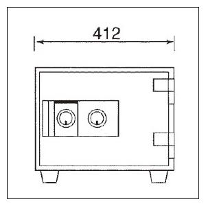 ダイヤセーフ 耐火金庫 DW30-1 2キー式...の詳細画像1