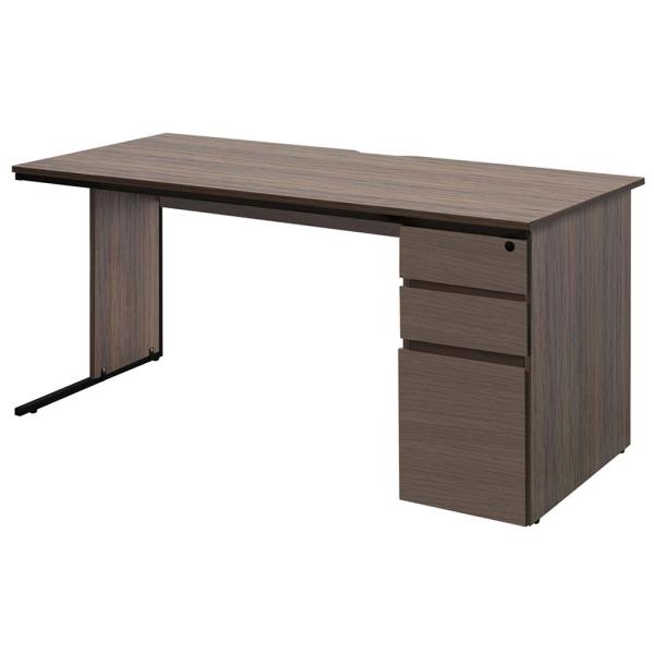 アール・エフ・ヤマカワ ワークデスクII片袖 W1400×D700 ウォルナットII (重量：44k...