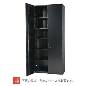 豊國工業 収納庫 両開きタイプ HOS-HRLX-B ブラック 重量67.5kg｜topjapan