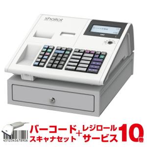 予約受付(納期未定) 【セット商品】レジスター 東芝テック MA-700-R ホワイト+HS-400UB バーコードスキャナーセット レジロール10巻サービス｜topjapan