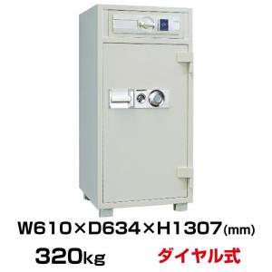 【車上渡し】ダイヤル式 夜間投入耐火金庫 ダイヤセーフ PTS129 準耐火時間1時間 重量320kg /ダイヤル＋鍵タイプ｜topjapan