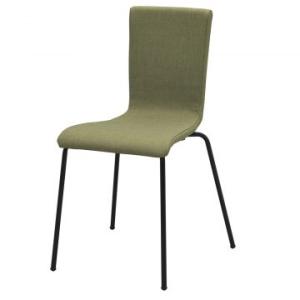 ファブリックチェア グリーンII ブラック脚