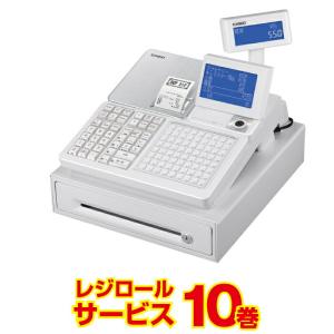 レジスター カシオ SR-C550-EX-4S ホワイト (インボイス対応モデル) レジロール10巻...