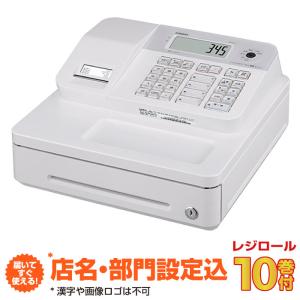 【店名・部門設定込み】レジスター カシオ SR-G3-EX ホワイト (インボイス対応モデル) レジロール10巻付 Bluetooth対応 casio｜topjapan