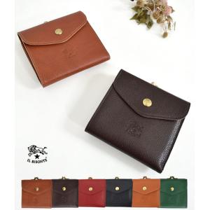IL BISONTE（イルビゾンテ） がま口 財布 ポーチ レザーウォレット