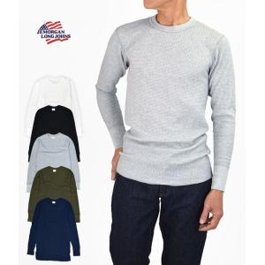 綿100％ 育つサーマル (ワッフル）ロングスリーブ Tシャツ カットソー 