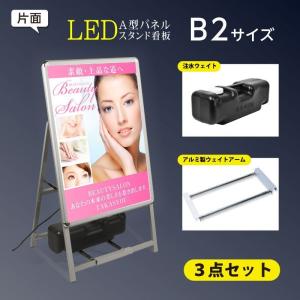 頂点デザイン LED看板 A型 LEDパネル看板 グリップ式 立て看板 W640
