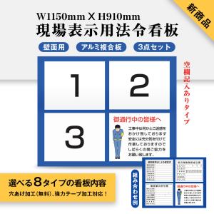 現場表示用法令看板 壁面用 W1150mm×H910mm 空欄記入ありタイプ 内容