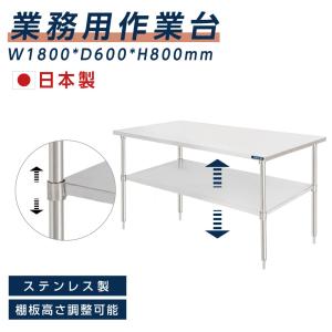 日本製造 ステンレス製 業務用 3段タイプ 奥600×高さ850mm 置棚 作業台