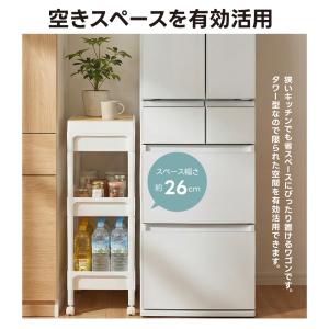 キッチンワゴン 天板付き 2026 引き出し付...の詳細画像4