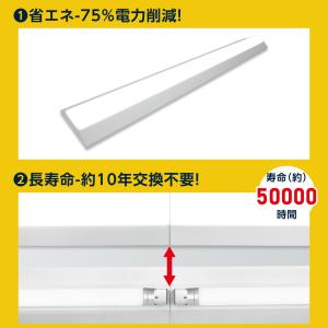 ledベースライト 40W型 2灯相当 逆富士...の詳細画像3