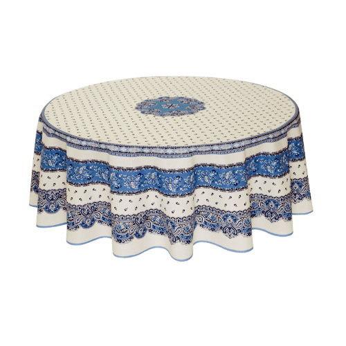 フランス製 コットン撥水テーブルクロス☆トラディション/ホワイト 円形180cmサイズ F180-T...