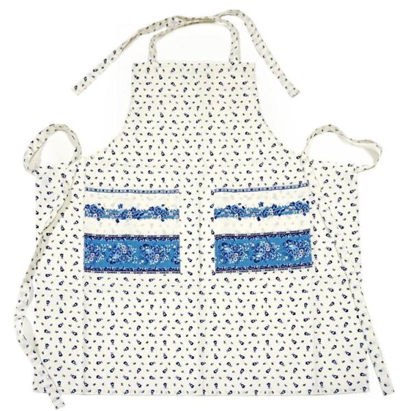 【メール便OK】南仏プロヴァンス製　コットンエプロン　トラディション/ホワイト　FAP-TRADIT...