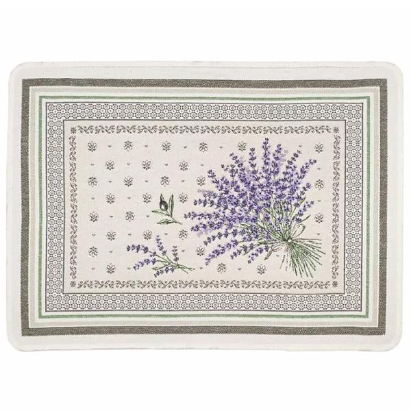 フランス製ジャカード織プレースマット◆FLM-CST-LV カスティヨン/ホワイト