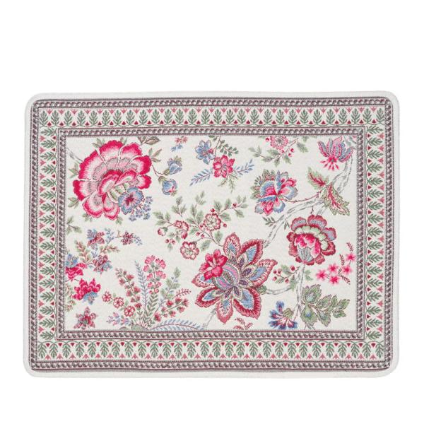 フランス製ジャカード織プレースマット◆FLM-GRN-PK ガランス/ピンク