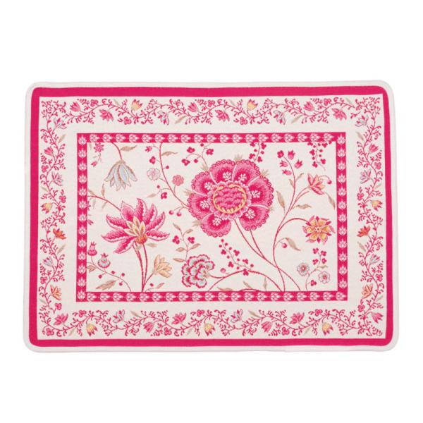 フランス製ジャカード織プレースマット◆FLM-MNT-PK モンテスパン/ピンク