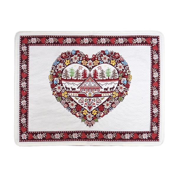 フランス製ジャカード織プレースマット◆FLM-PLG-CR ラプラーニュ/クリーム