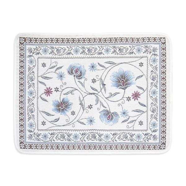 フランス製　ジャカード織プレースマット　FLM-SLN-BL　シヤン/ブルー