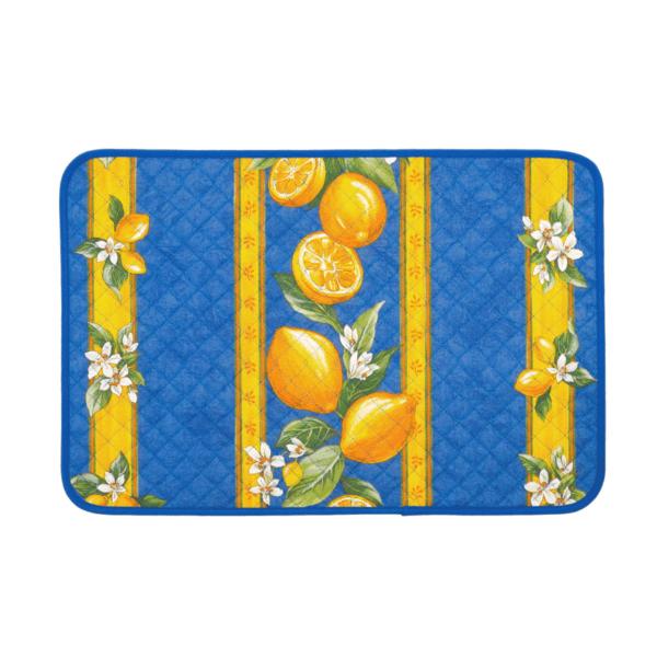 【メール便OK】フランス製キルティングランチョンマット（両面使用可）◆FLMK-CITRON-BL ...