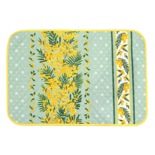 【メール便OK】フランス製 キルティングランチョンマット (両面使用可) FLMK-MMS-GR ミ...