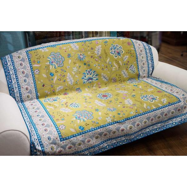 フランス製マルチカバー145x145cmサイズ◆FMC145-MNT-GR モンテスパン/グリーン